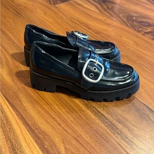 Coach Black Buckle Loafers